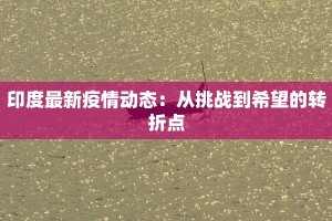印度最新疫情动态：从挑战到希望的转折点