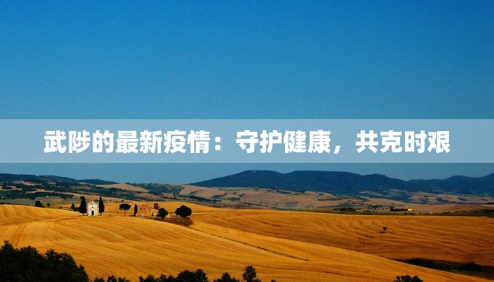 武陟的最新疫情:守护健康,共克时艰 武陟的最新疫情:守护健康,共克时艰