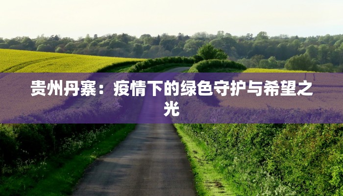 贵州丹寨：疫情下的绿色守护与希望之光